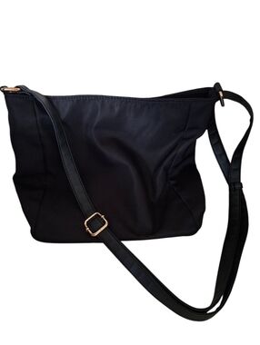 Black Nylon Shoulder Crossbody Bag